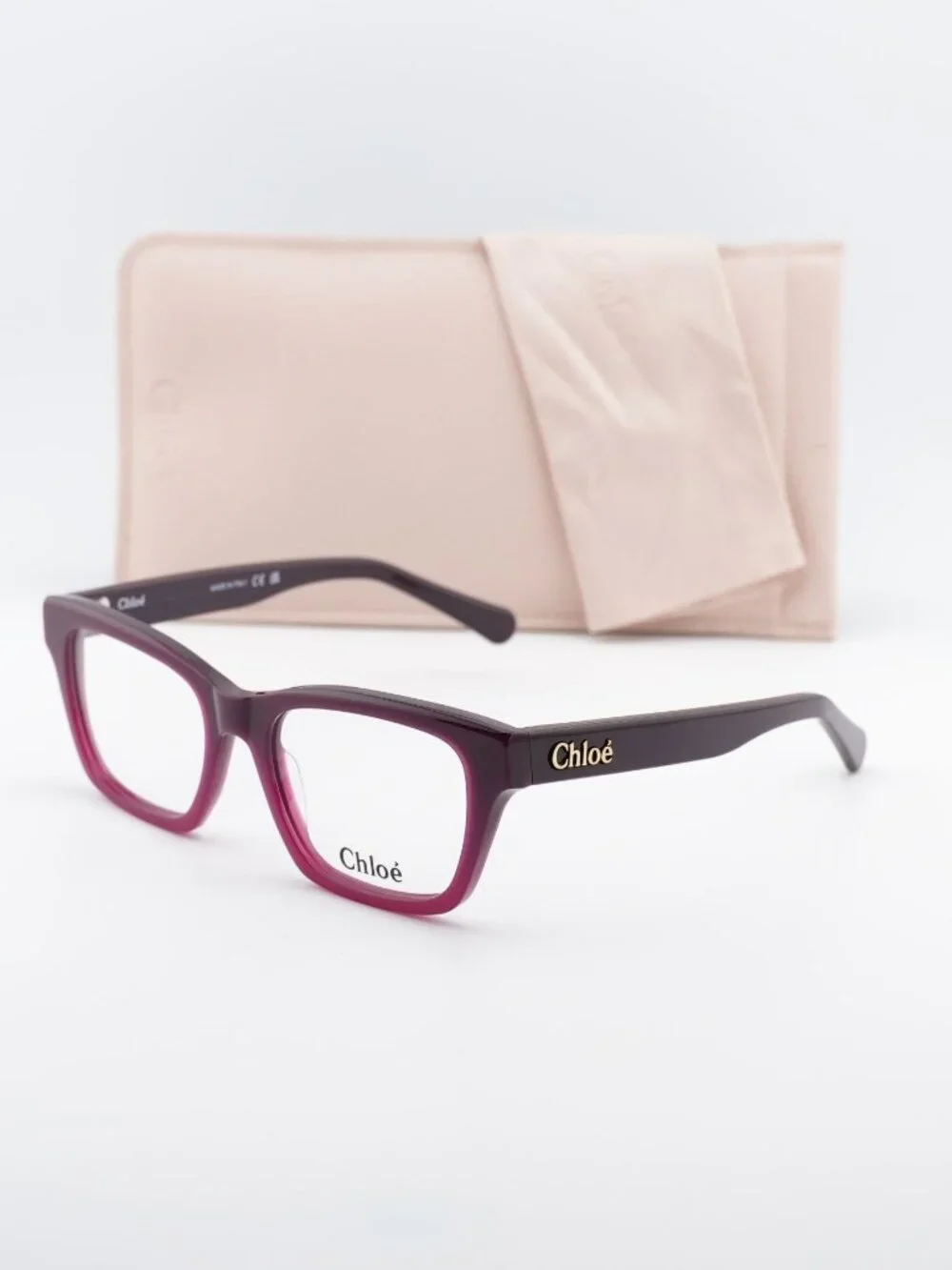 Chloe CH0242O 007 Square Eyeglasses 53mm - Bordeaux